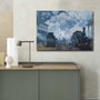 Wallity Lienzo Decorativo Claude Monet La llegada del tren de Normandía 70 x 100 cm